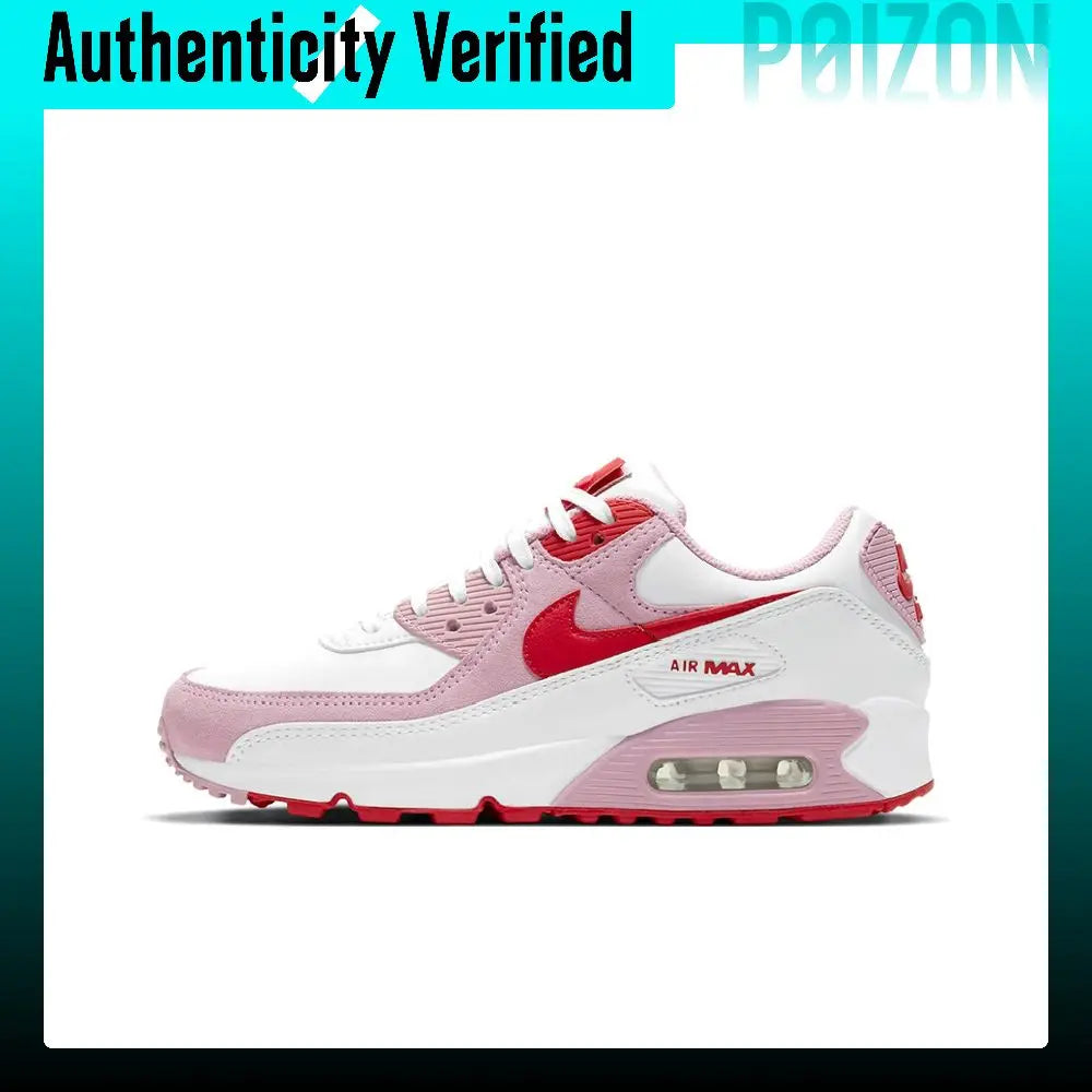 Nike Air Max 90 Running Shoes Women's Low-top White/Red/Pink DD8029-100