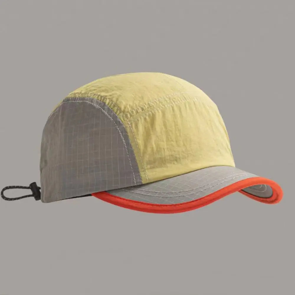 Hip-hop Color Matching Retro Baseball Cap Short Brim Breathable Quick-drying Cap UV Protection Lightweight Peaked Cap Sports Cap