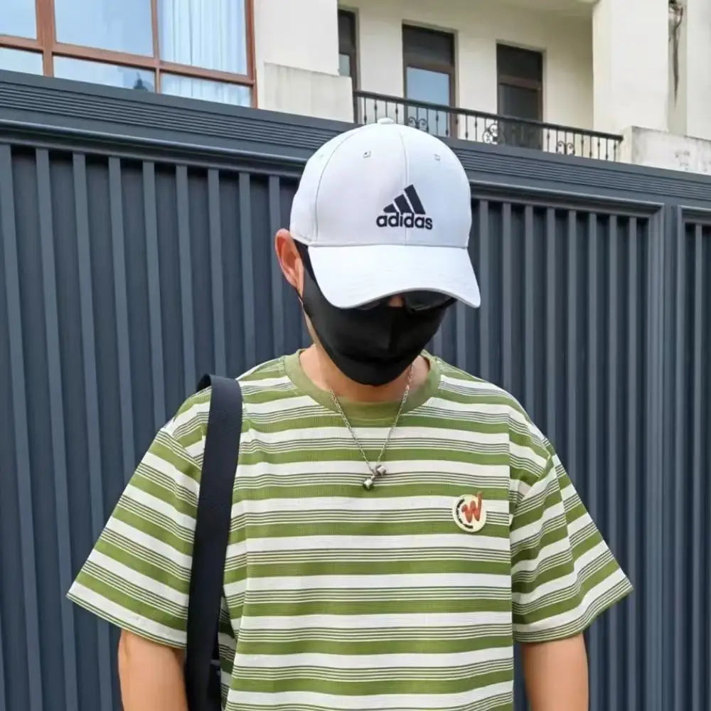 Bball Cap Cot Adidas Training Sports Cap Unisex Couple Style Baseball Cap Simple Versatile Comfortable Sunshade White Fk0890