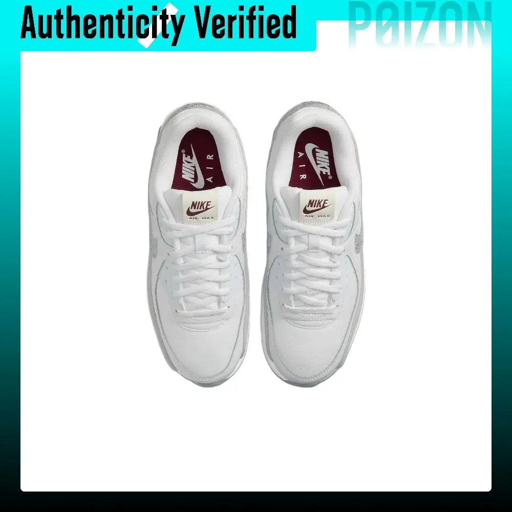 Nike Air Max 90 Low top Casual Shoes Women's White Gray HQ3456-191