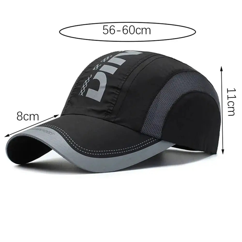 Hiking Breathable Quick Dry Cap Waterproof Adjustable Baseball Cap Snapback Sun Protection Sports Hat Running