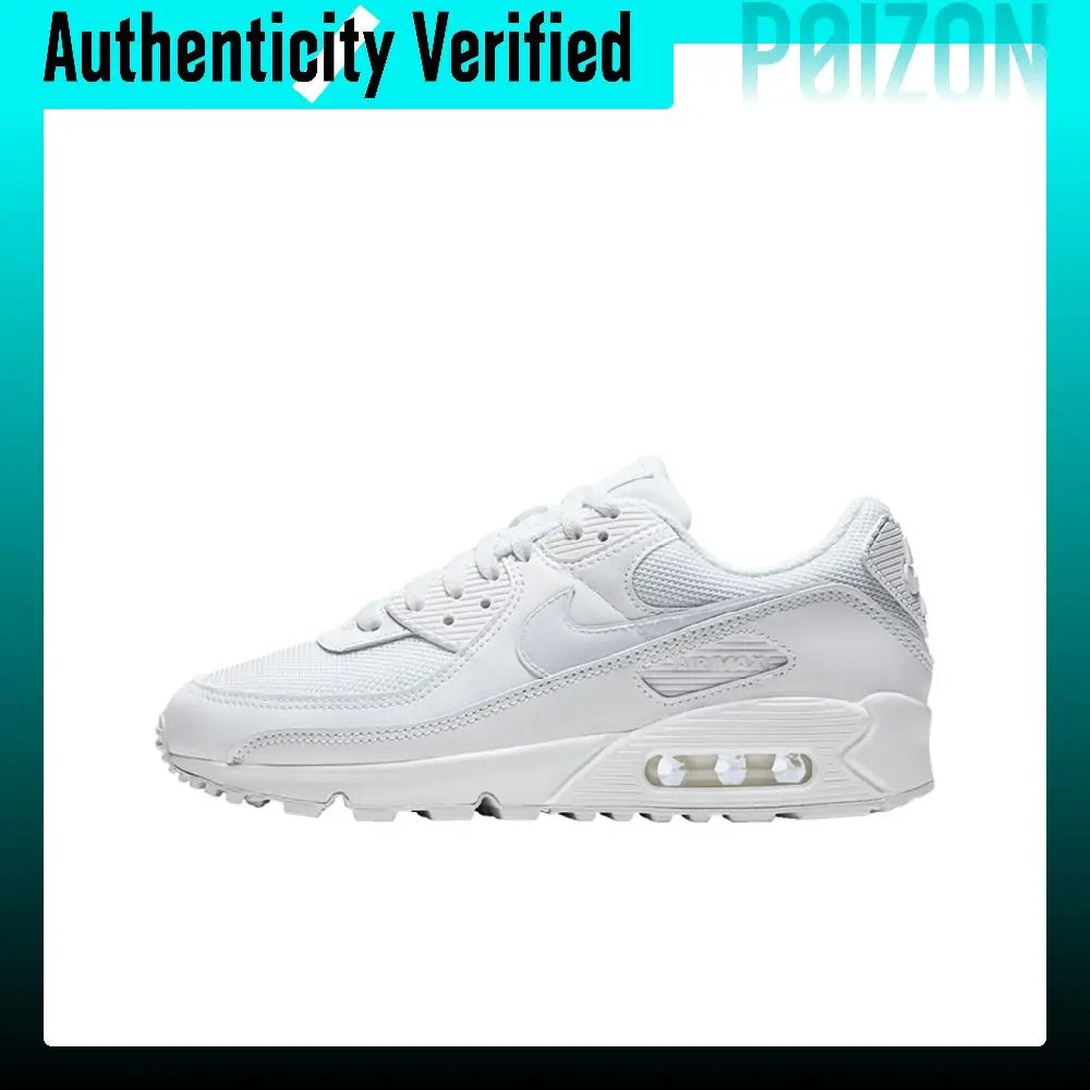 Nike Air Max 90 Abrasion Resistant Breathable Low top Casual Running Shoes Women's White CV8110-100