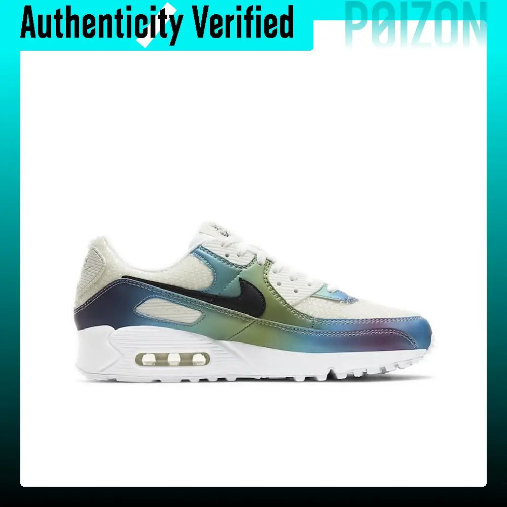 Nike Air Max 90 Running Shoes Unisex Low-top White/Blue/Green CT5066-100