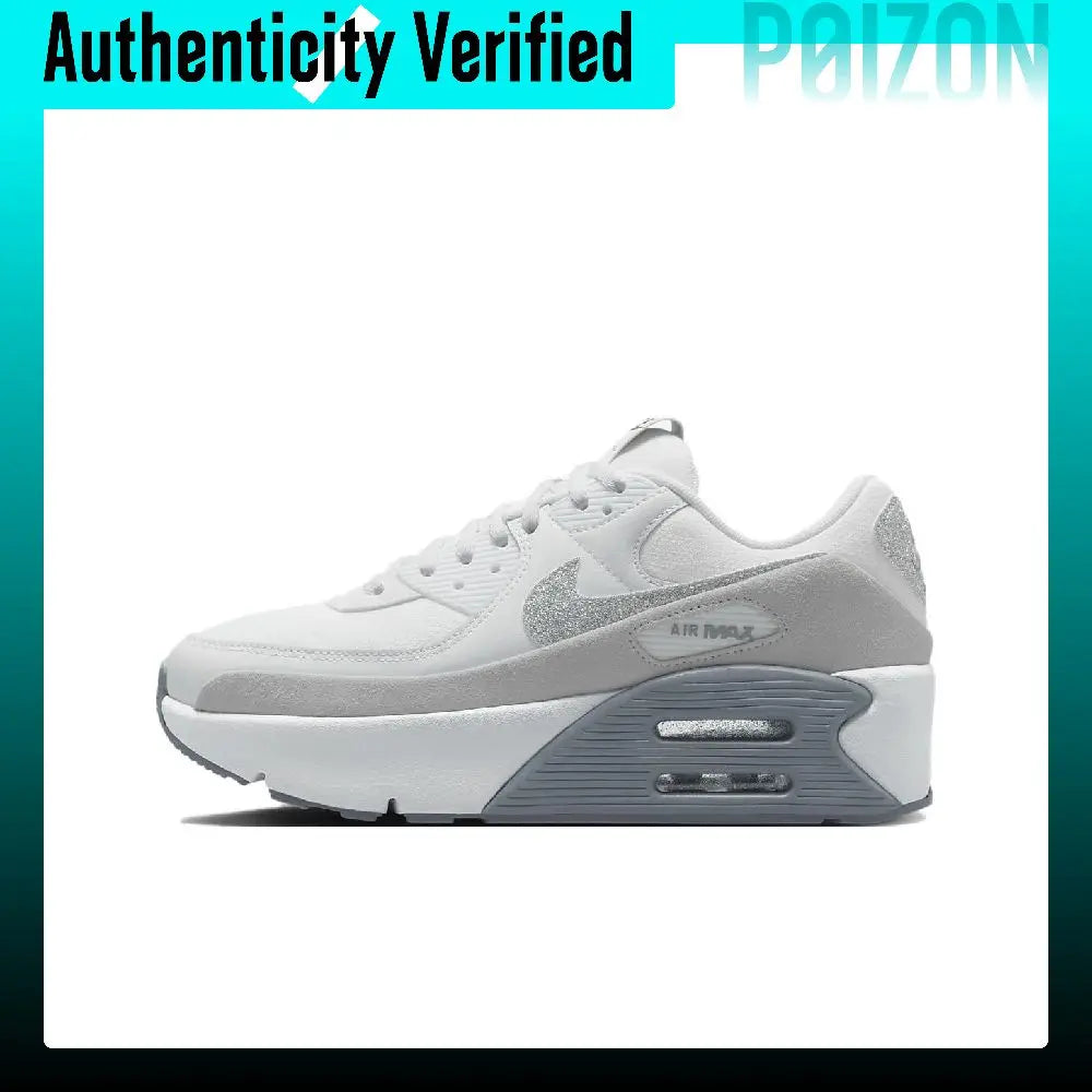 Nike Air Max 90 Low top Casual Shoes Women's White Gray HQ3456-191