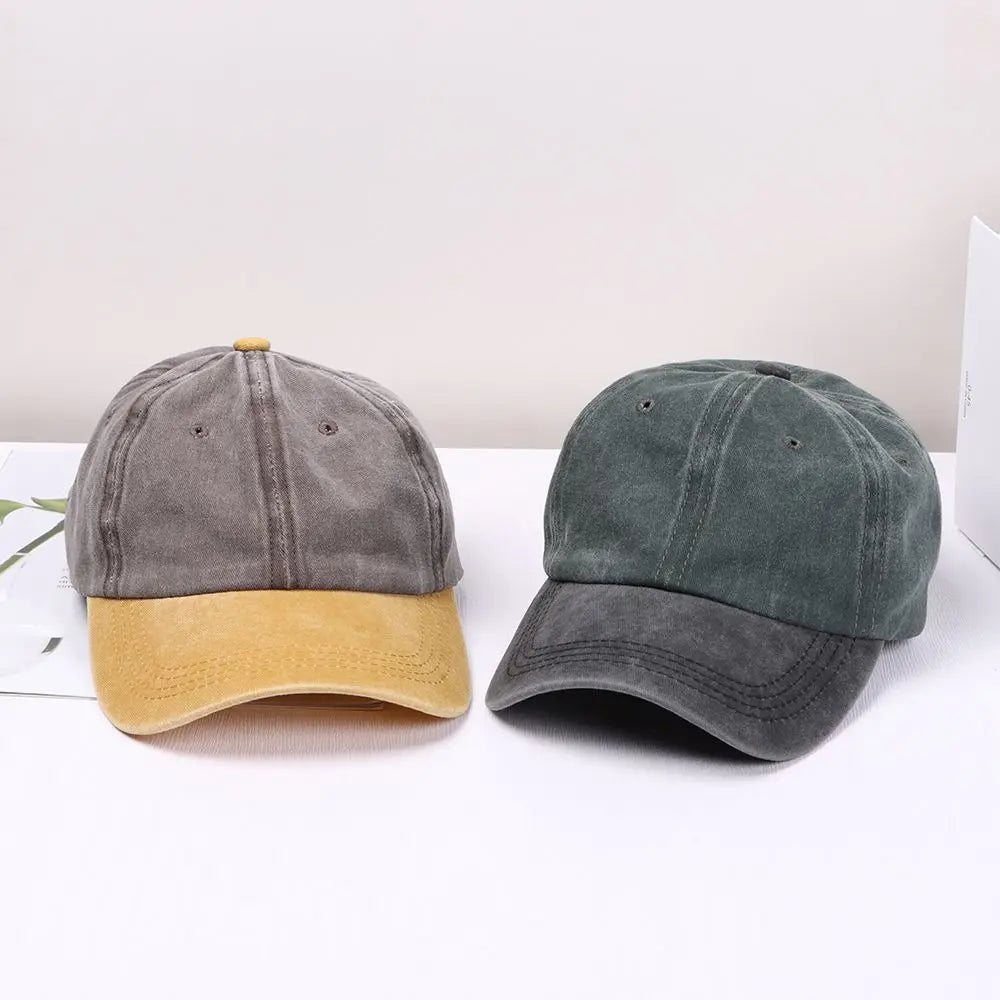 Distressed Faded WASHED DENIM Hat Vintage Men Women Trucker Baseball Caps