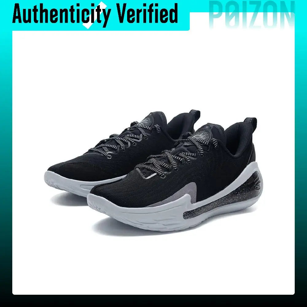 Under Armour Slip Resistant Abrasion Resistant Low top Basketball Shoes Unisex Black 3027634-001