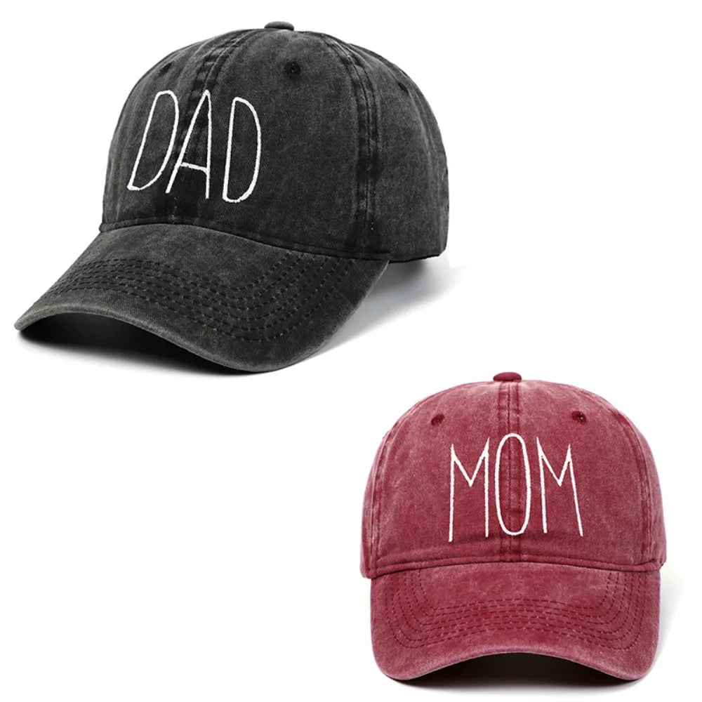 Fashion WASHED DENIM Vintage Sunscreen Hats Distressed Faded Cap Baseball Hats DAD MOM Embroidery Baseball Caps