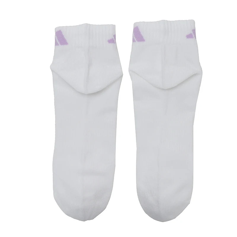 Adidas Men's and Women's Casual Socks Purple and White 2-Pack Sports Socks Running Breathable Fitness Ankle Socks KC1503