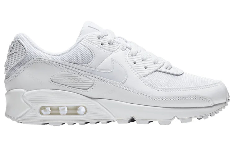 Nike Air Max 90 Abrasion Resistant Breathable Low top Casual Running Shoes Women's White CV8110-100