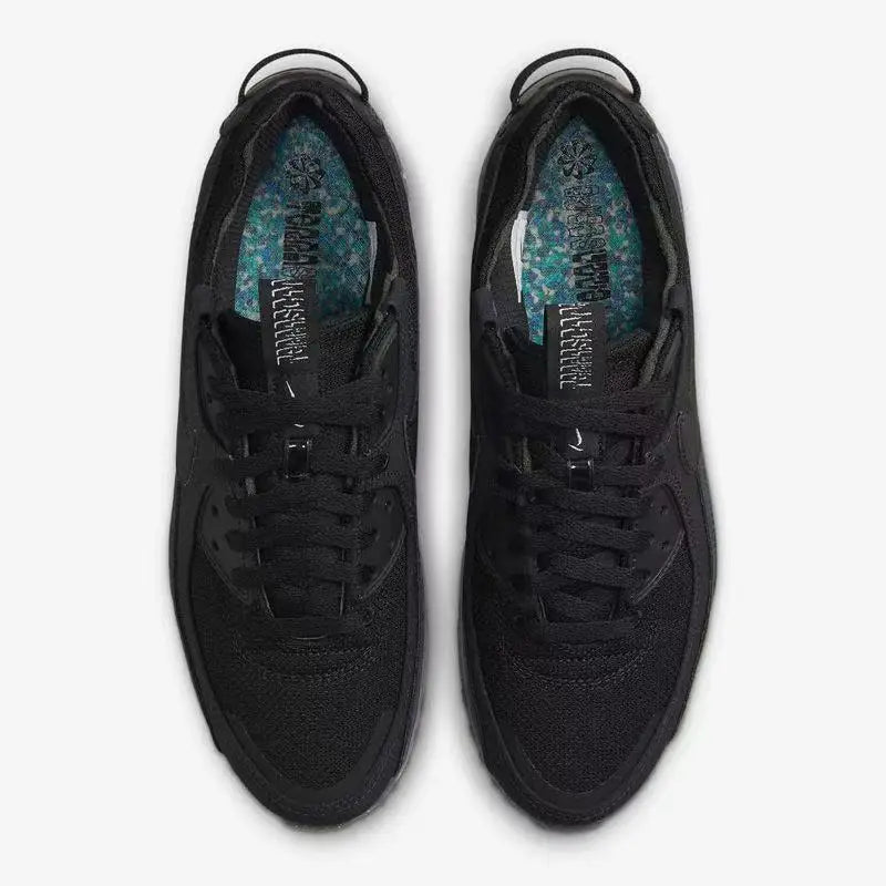 Nike Authentic Air Max 90 Terrascape Retro Low-Top Casual Running Shoes, Men's and Women's Sneakers, Black DQ3987-002
