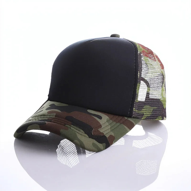 Adjustable Mesh Baseball Cap Unisex Summer Breathable Sun Protection Hat For Outdoor Sport Volunteer Group Fashion Trucker Hat