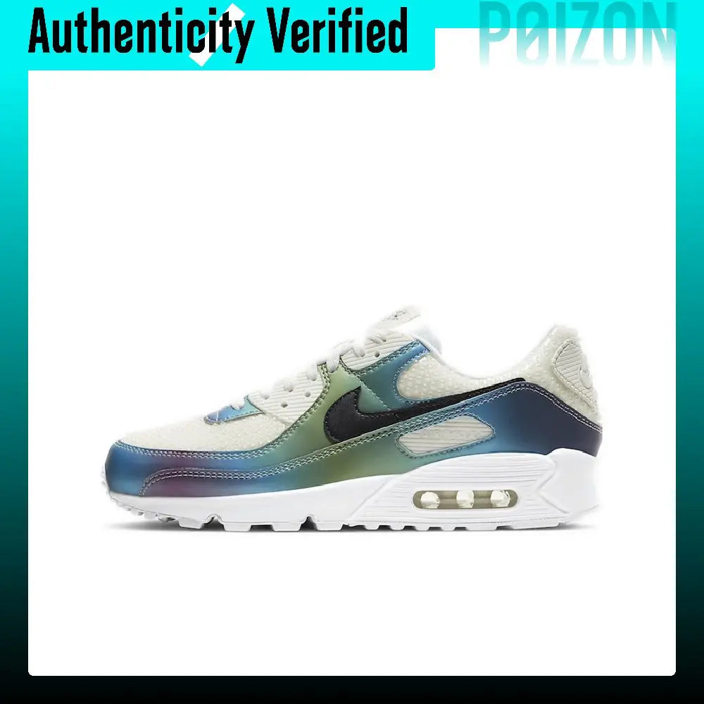Nike Air Max 90 Running Shoes Unisex Low-top White/Blue/Green CT5066-100