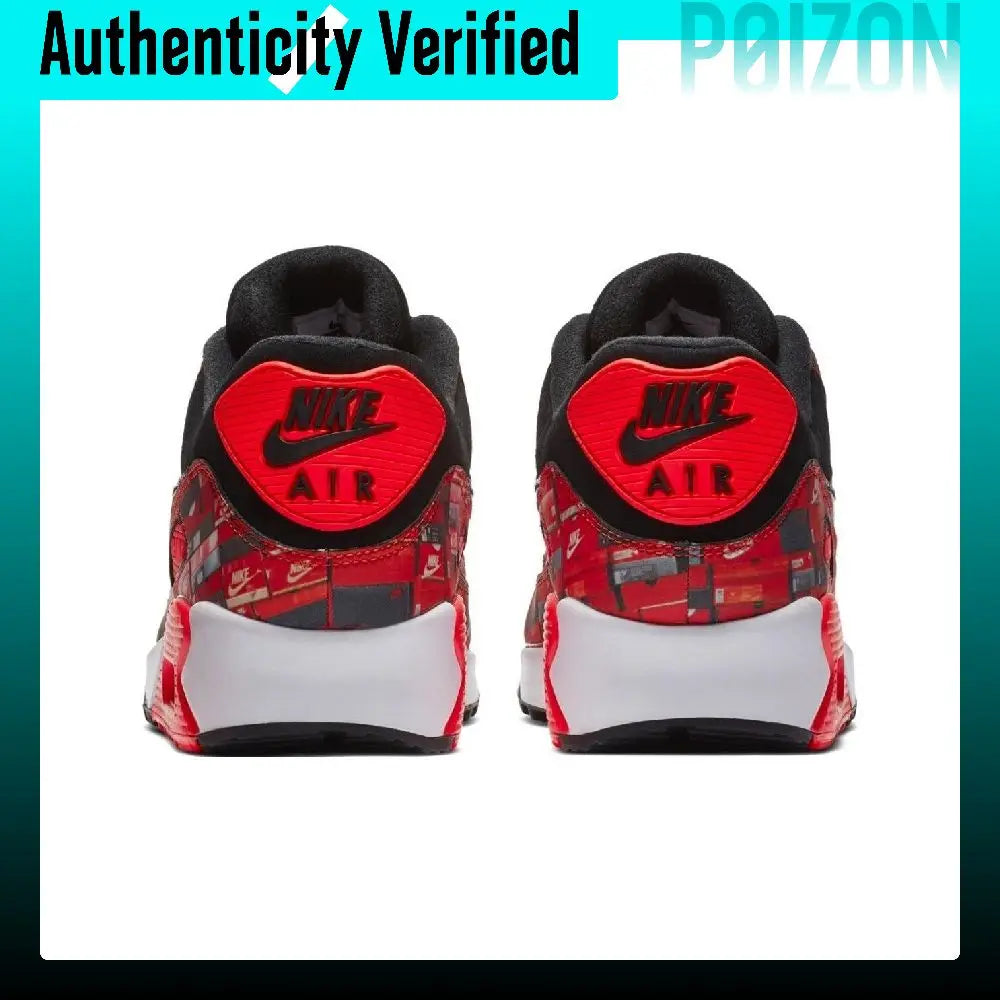Nike Air Max 90 Cushioning Low top Running Shoes Unisex Red AQ0926-001