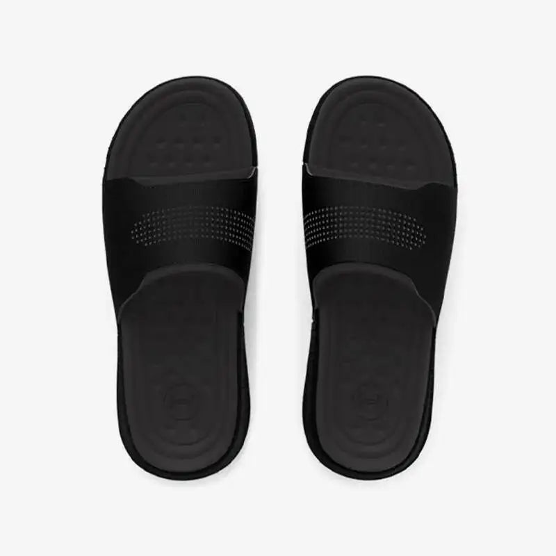 2026 Under Armour Black White Casual Sport Slides Cushioned Thick Sole Non-Slip Slippers for Gym Beach Daily Wear