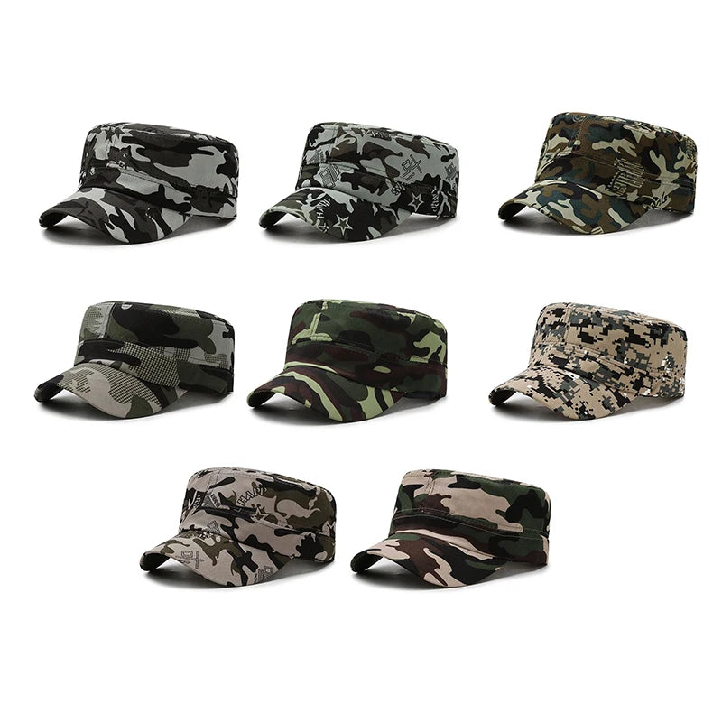 1PC Adjustable Camouflage Tactical Cap Combat Paintball Baseball Hat Summer Sunscreen Fishing Cycling Hat for Men Women