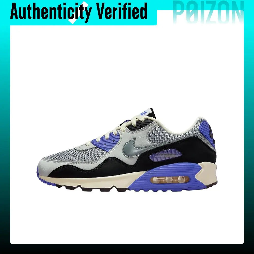 Patta X Nike Air Max 90 Running Shoes Men's Low-top Gray Blue HF8814-002