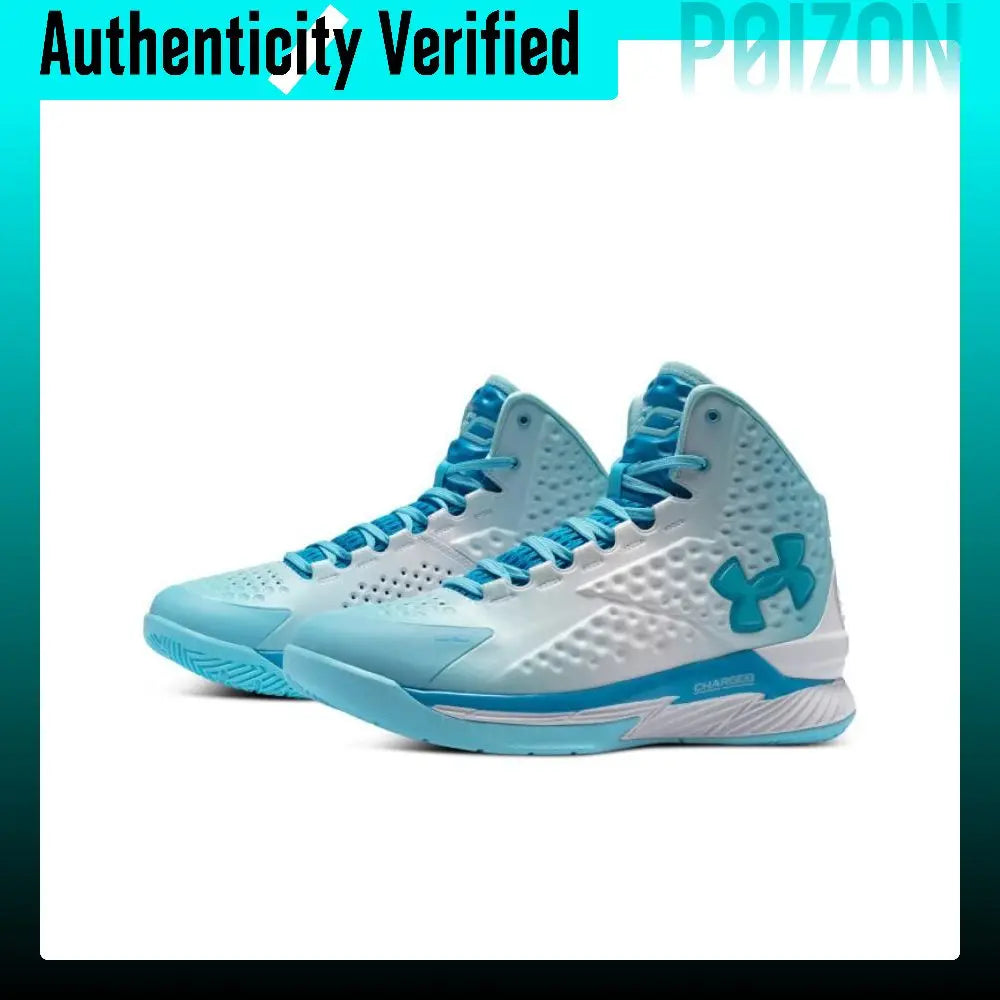 Under Armour Curry 1 High top Basketball Shoes Men's Glamor Blue 3024397-400