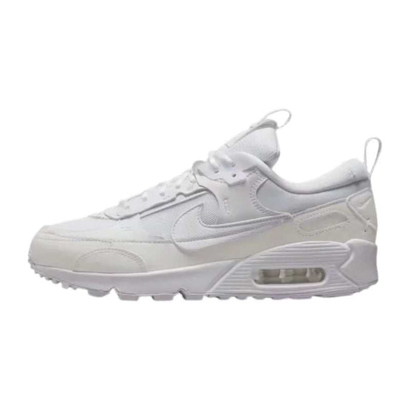 Nike Genuine Air Max 90 Scrap Men's Retro Breathable Durable Low-Top Casual Running Shoes Women's White DM9922-101