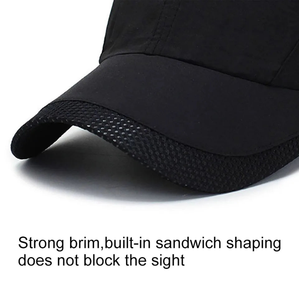 GOBYGO Sports Leisure Baseball Cap Quick-drying Hat Outdoor Commuting Running Sun Hat Mesh Breathable Summer Duck Tongue Cap