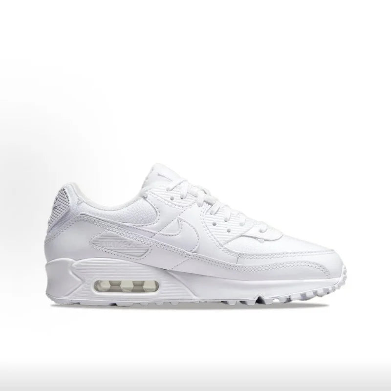 Nike Genuine Air Max 90 Scrap Men's Retro Breathable Durable Low-Top Casual Running Shoes Women's White DM9922-101