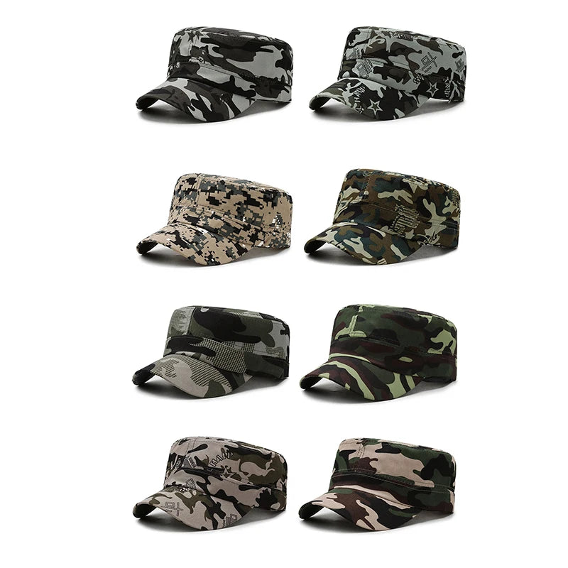 1PC Adjustable Camouflage Tactical Cap Combat Paintball Baseball Hat Summer Sunscreen Fishing Cycling Hat for Men Women