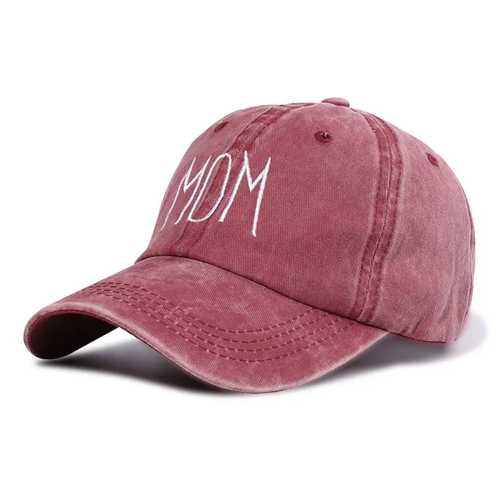 Fashion WASHED DENIM Vintage Sunscreen Hats Distressed Faded Cap Baseball Hats DAD MOM Embroidery Baseball Caps