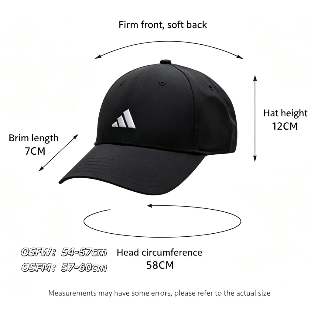 Adidas Outdoor Daily Sports and Leisure Sunshade Hard-Top Simple Versatile Baseball Cap Unisex Ka0110