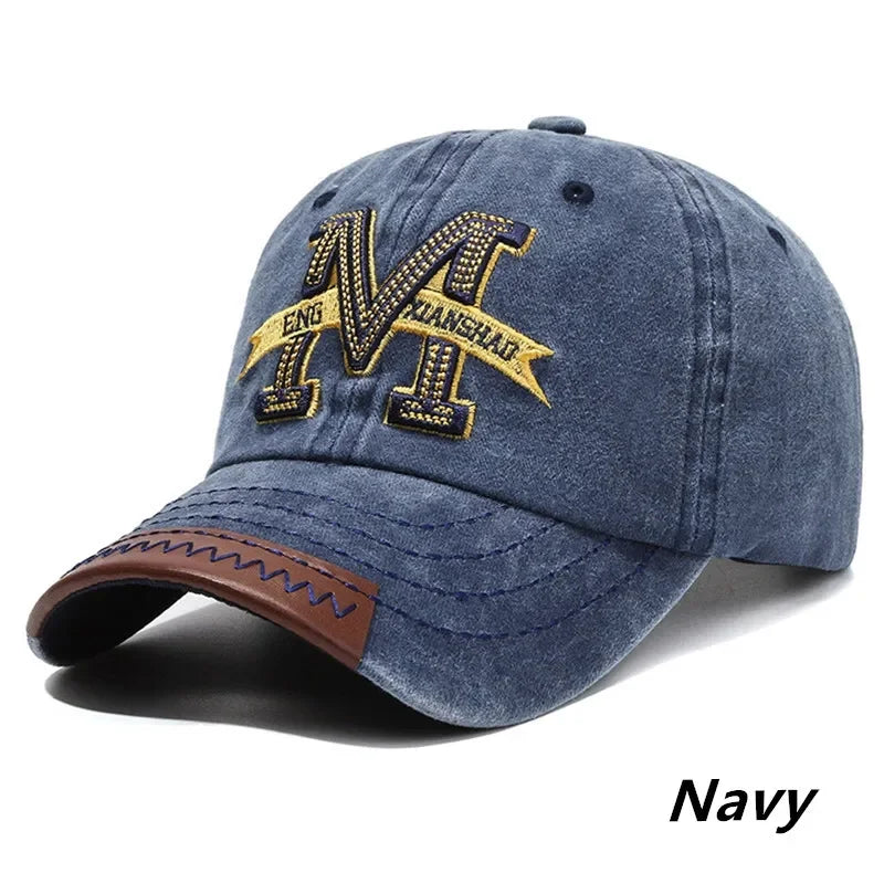 Letter Embroidery Washed Cotton Sports Tennis Hats Men Women An-ti UV Golf Baseball Cap Vintage Distressed Running Sunhat Visors