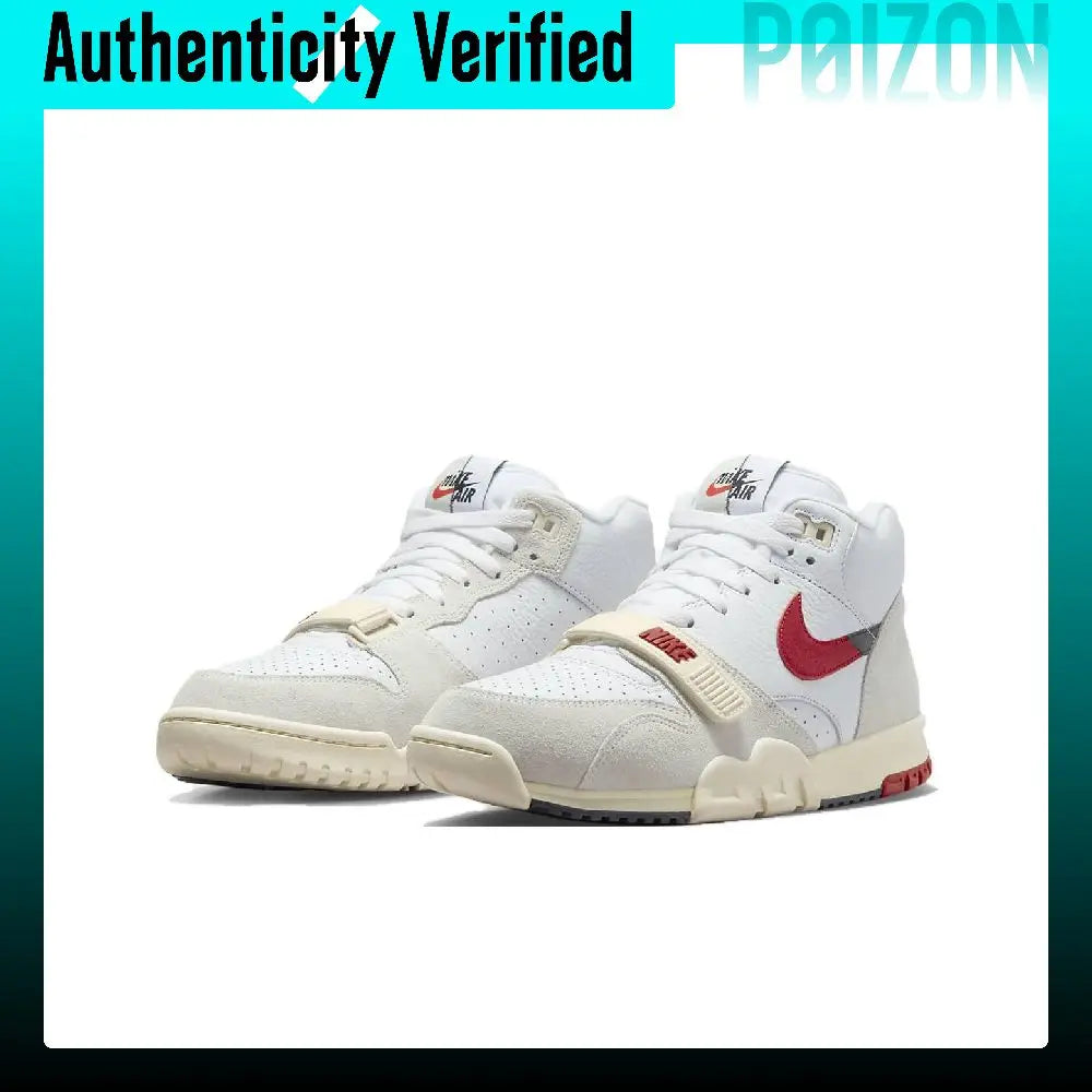 Nike Air Trainer 1 Mid top Training Shoes Men's White Red Black DZ2547-100