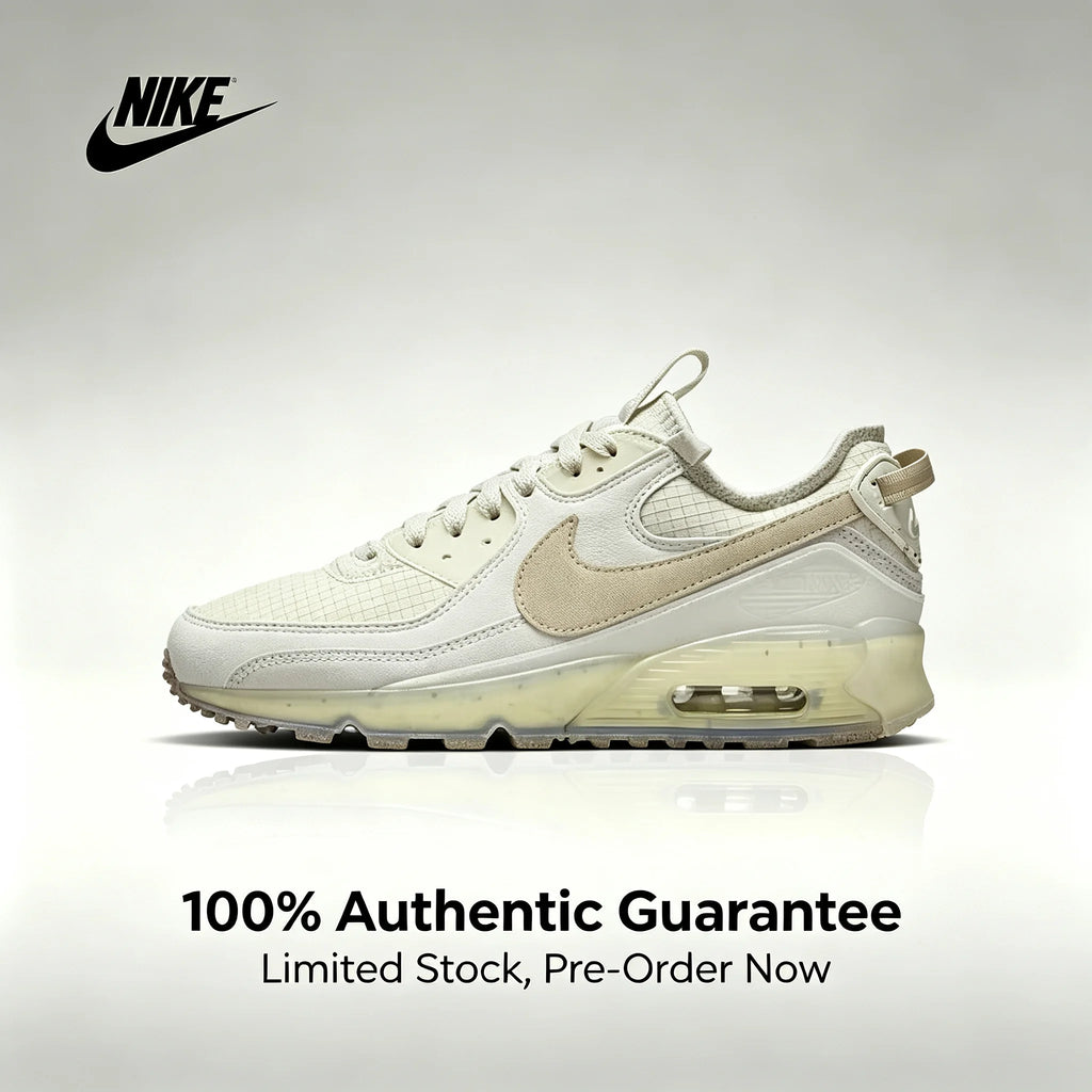 Nike Air Max 90 Terrascape 'Pomegranate' Retro Durable Breathable Low-Cut Airmax Casual Running Shoes Women's DC9450-001