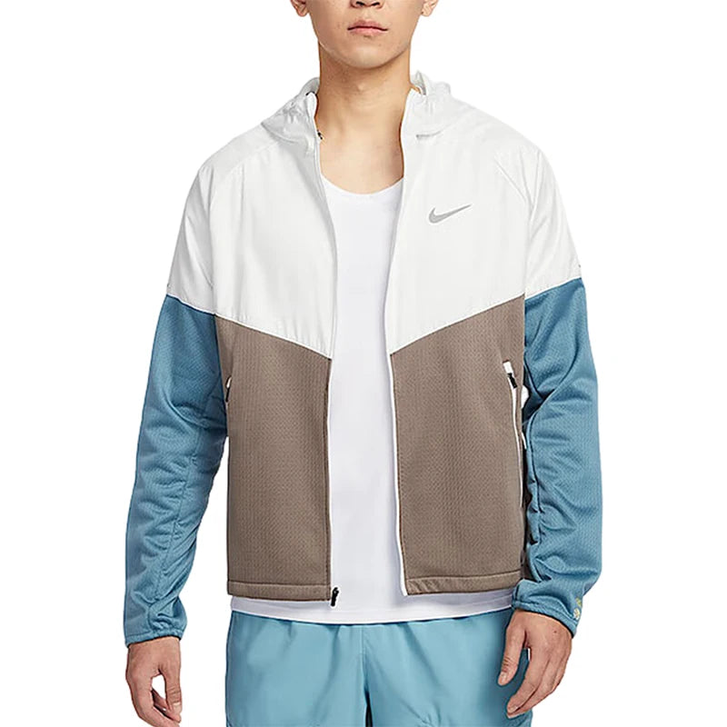 Nike Official Genuine New Men's Water-Resistant Running Sportswear Patchwork Jacket HV8222-121