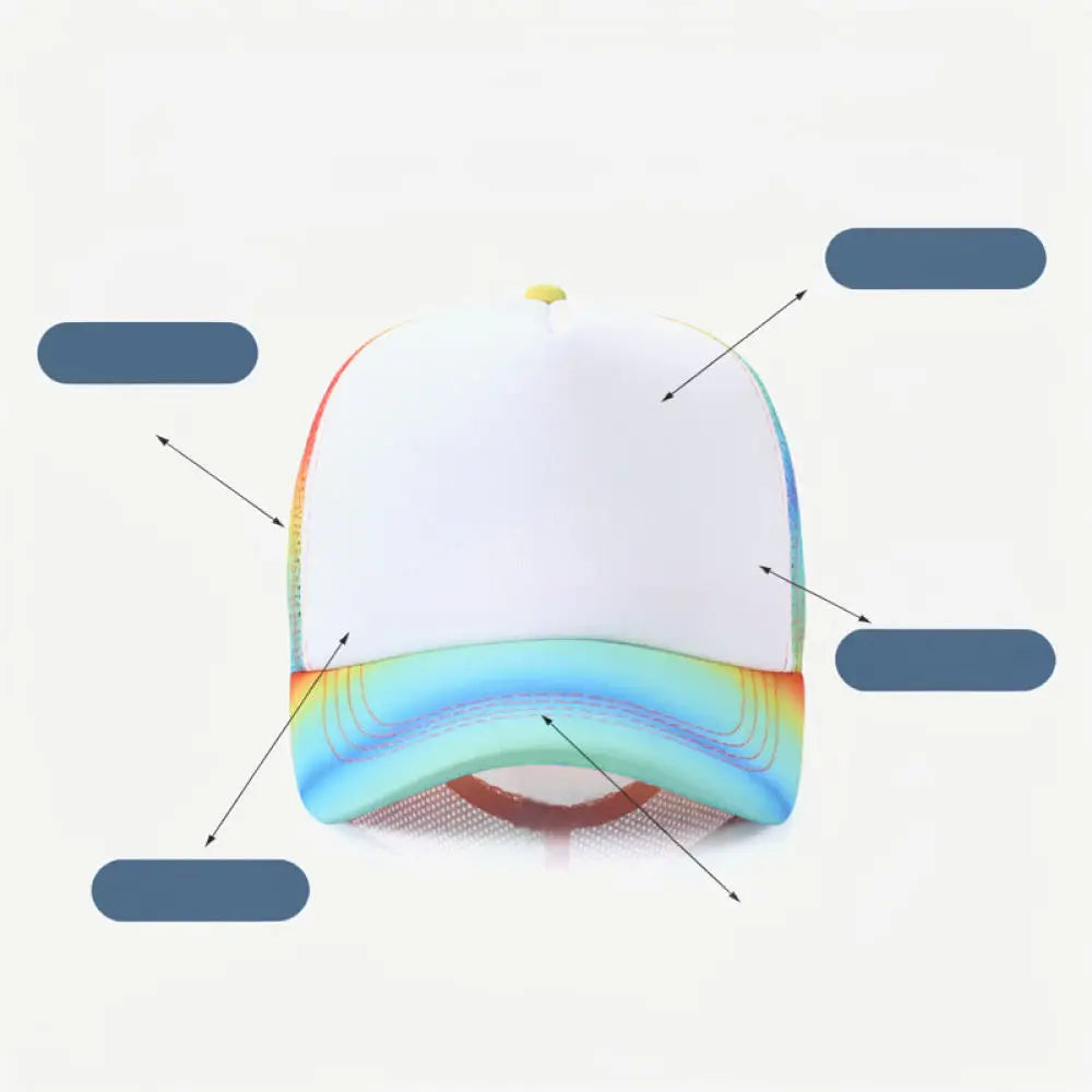 Adjustable Mesh Baseball Cap Unisex Summer Breathable Sun Protection Hat For Outdoor Sport Volunteer Group Fashion Trucker Hat